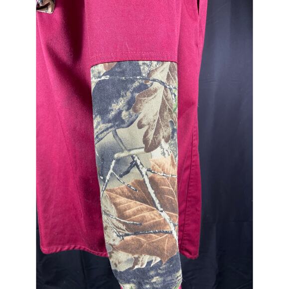 TrailCrest Men's Camo Hunting Shooting Shirt, Burgundy - Picture 8 of 9